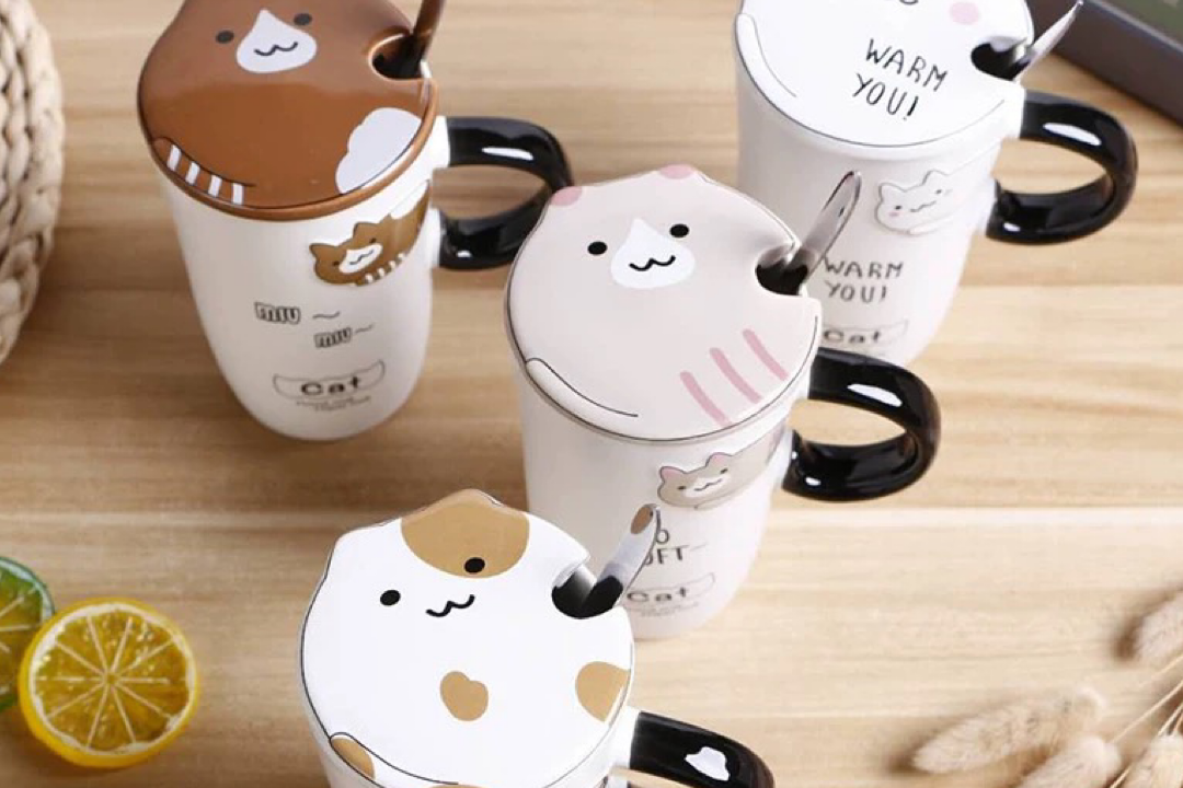 ชุดชามมาม่าเซรามิก ลายแมว